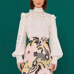 Farm Rio Off-White Romantic Blouse